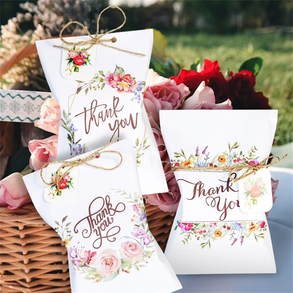 

24pcs Thank You Gift Wrapping Tissue Bags Multi-use for Gift Bags Boxes Packing Bag for Cookies Goodies Candy Party Favors