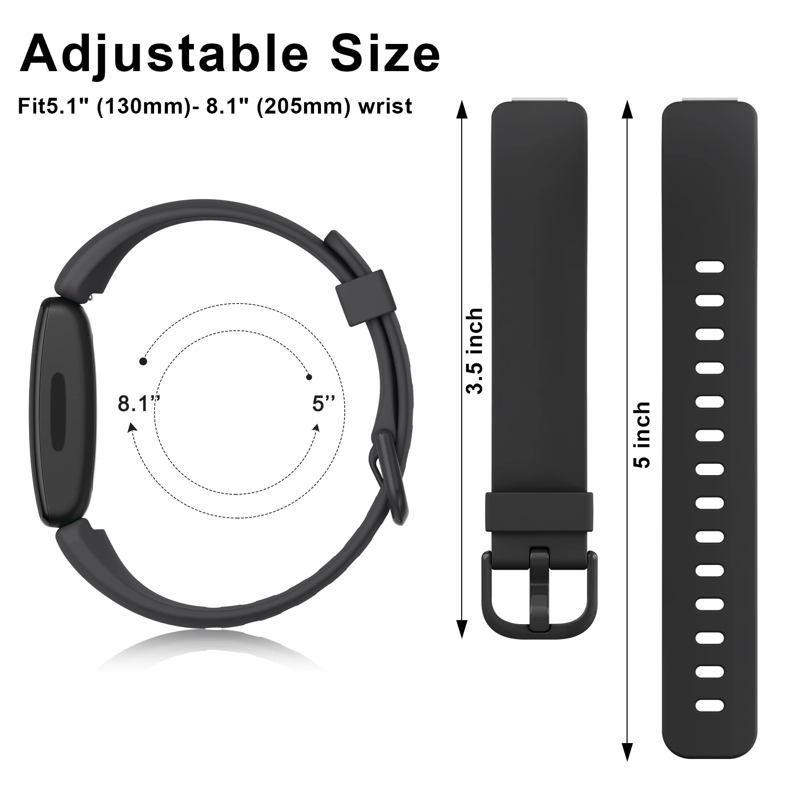 4pcs Soft Silicone Strap For Fitbit inspire 2 Band Bracelet Watchband Wristband For Fitbit inspire 2 Strap Replacement Accessory