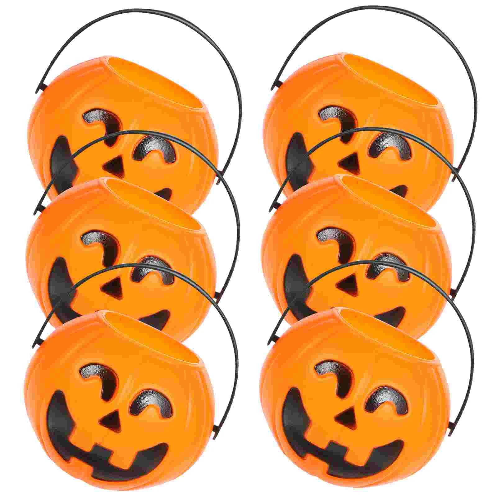 

Ornaments Party Candy Jar Pumpkin Design Buckets Storage Halloween Holder Treat Pails Bulk