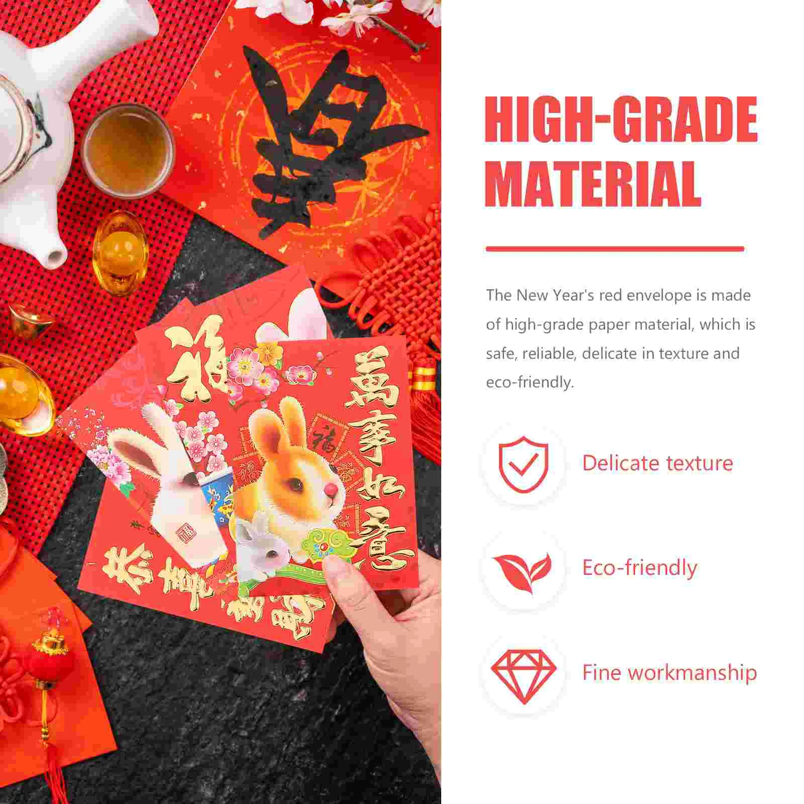 

Money Envelopes Red Yearchinese New Gift Luck Pouch Lucky Envelope Pocketsspring Festival Pocket Packet Rabbit Present You Thank