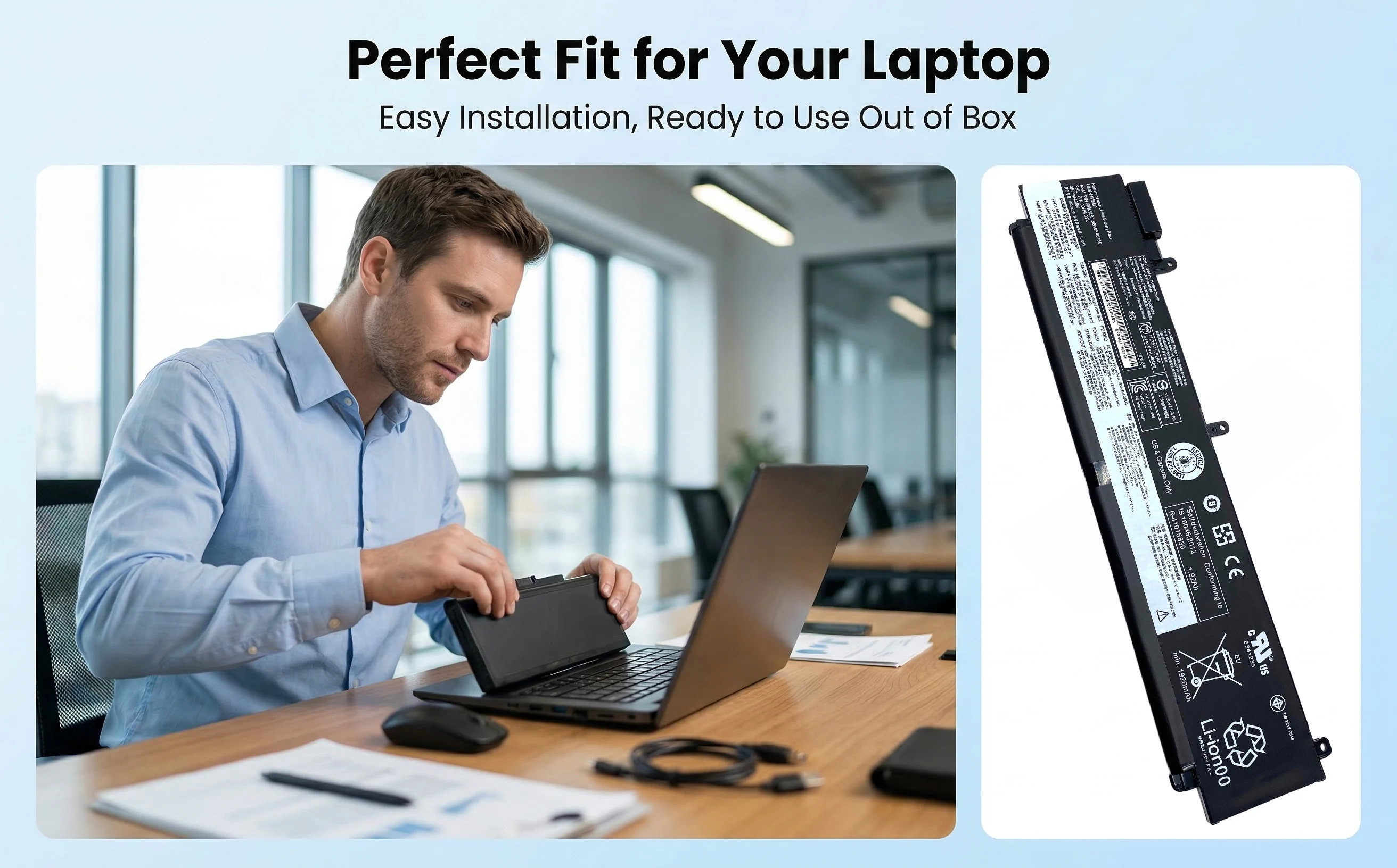 Фото Аккумулятор для ноутбука Lenovo ThinkPad T460s T470s 01AV405 00HW022 SB10F46460 00HW023 024 SB10F46461 SB10F46474 00HW036 SB10F46475 №3