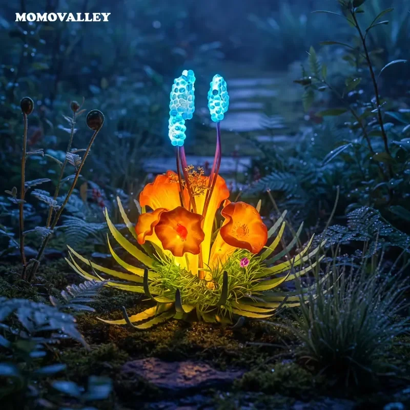 Фото Светодиодный светильник для парков и туристических зон Momovalley в виде цветка ночного цветения цереуса, для Хэллоуина, IP65, для улицы №1