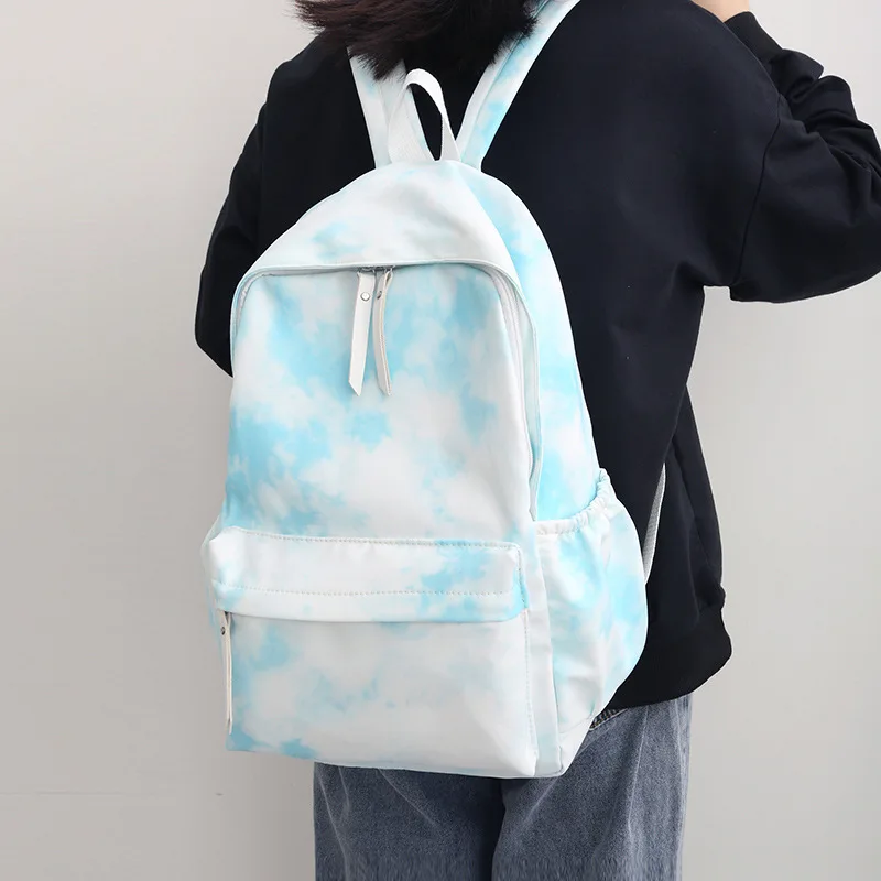 

Женский рюкзак Tie-Dye, милый школьный рюкзак для девочек-подростков, нейлоновый женский дорожный рюкзак, Модный водонепроницаемый рюкзак, нов...