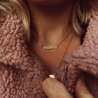 scalloped stylish and sophisticated letters titanium steel necklace the best exquisite high jewelry necklace for mother