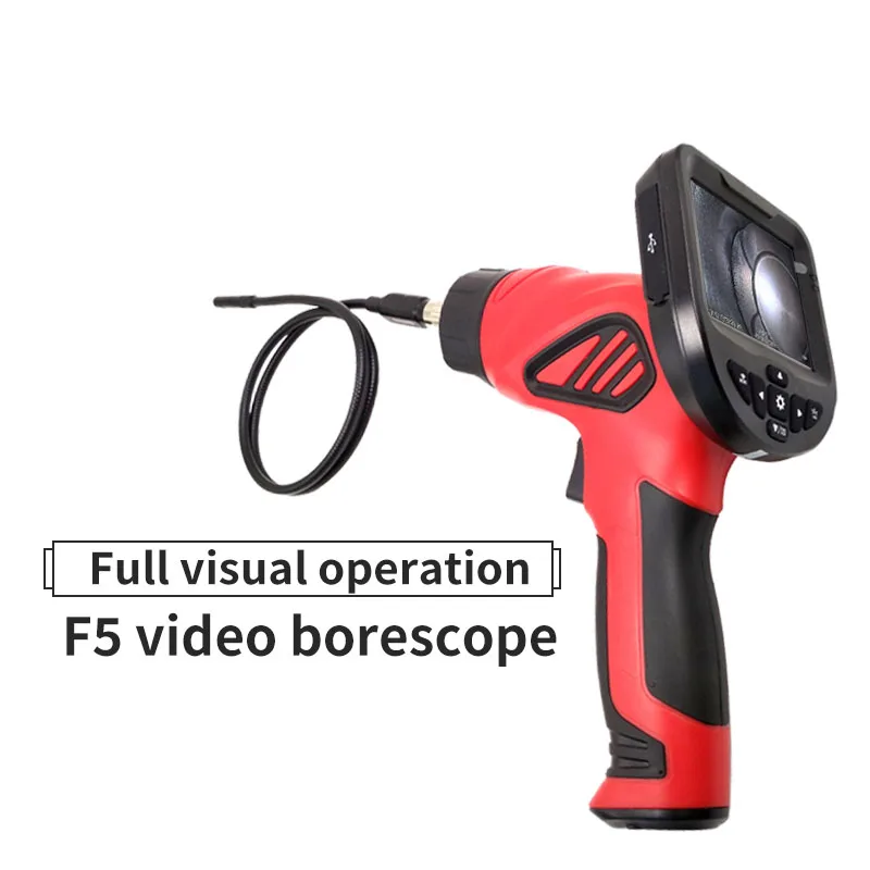 

Endoscope Ralcam F5 series Endoscope with CE FCC Real-time Temperature Display with 3.5inch IPS display screen Engine Borescope