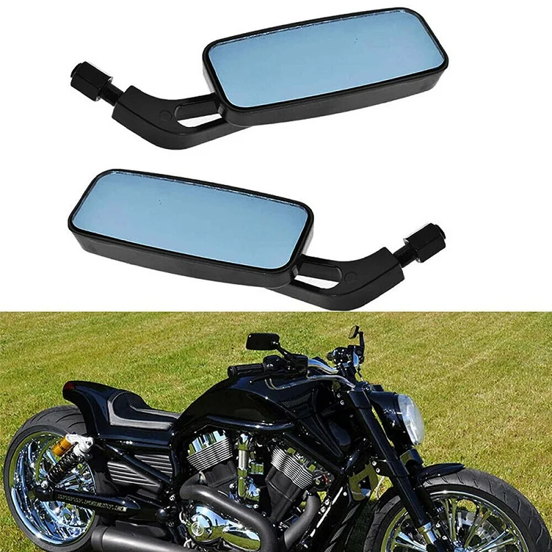 Мотоциклетные зеркала заднего вида хромированные/черные для Harley Dyna Softail Sportster