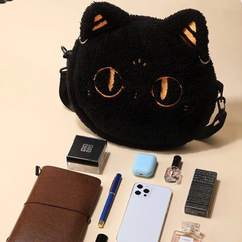 Xiuya Kawaii вышивка кошка сумка на плечо Симпатичная Корея Trendyol сумки через большая