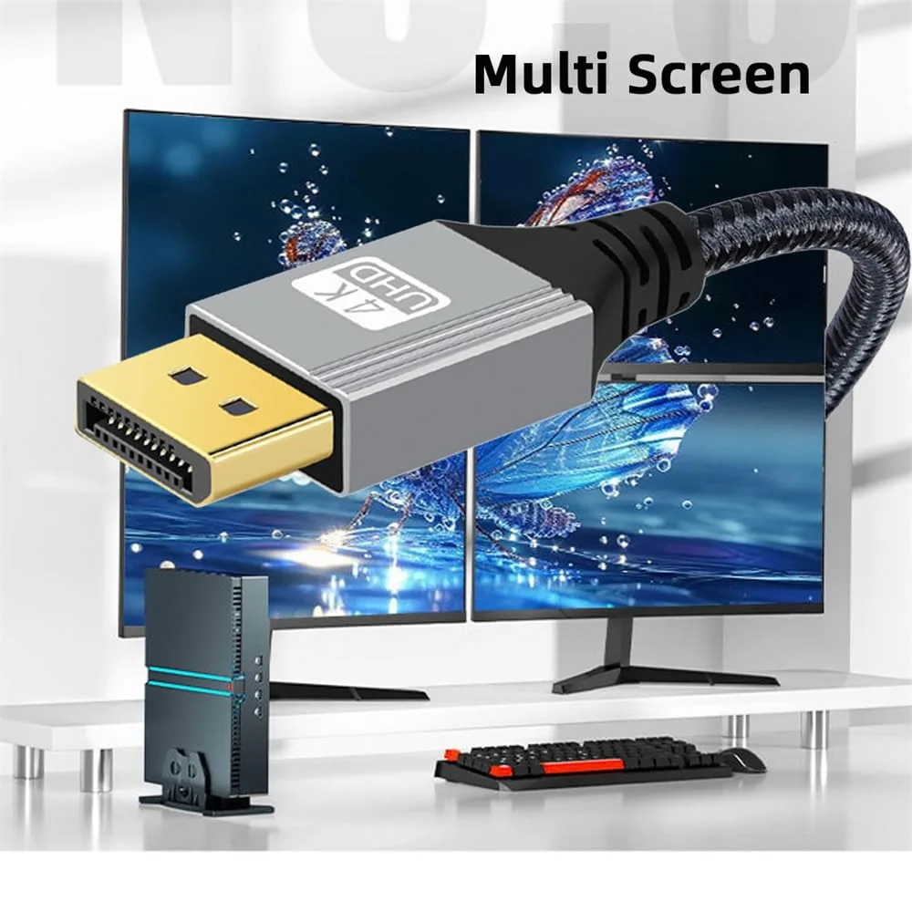 Кабель 4K DP 1M 2M 3M 5M Display Port to DisplayPort 1.2 Высокоскоростной кабель 4K@60Hz 2K@165Hz 2K@144Hz для