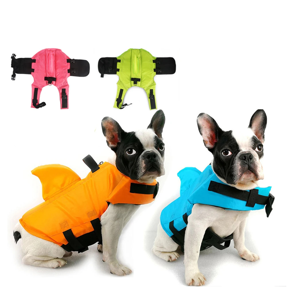 

Dog Life Vest Summer Shark Pet Life Jacket Dog Clothes Dogs Swimwear Pets Swimming Suit