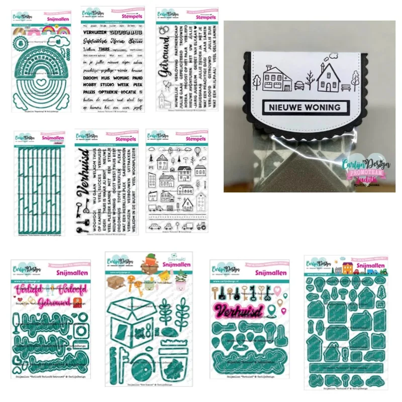 Homies House Verhuisd Regenboog Schuin металлические штампы силиконовые трафарет для