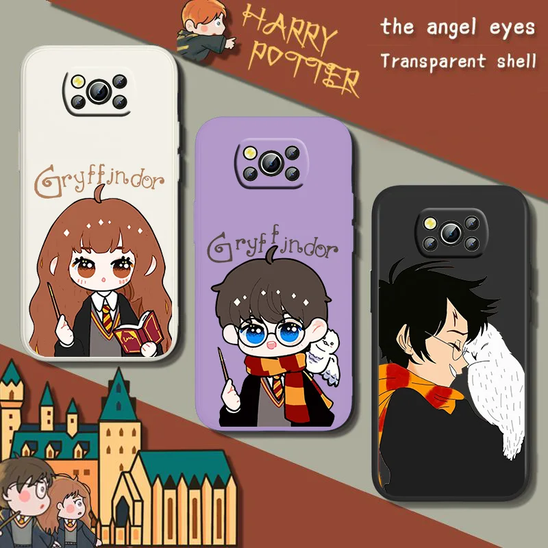 

Cartoon Character Harryy Potterrs Cute Phone Case For XiaoMi POCO X2 X3 X4 GT NFC Pro M3 M4 Pro F3 F4 GT C3 C31 C40 Liquid Rope
