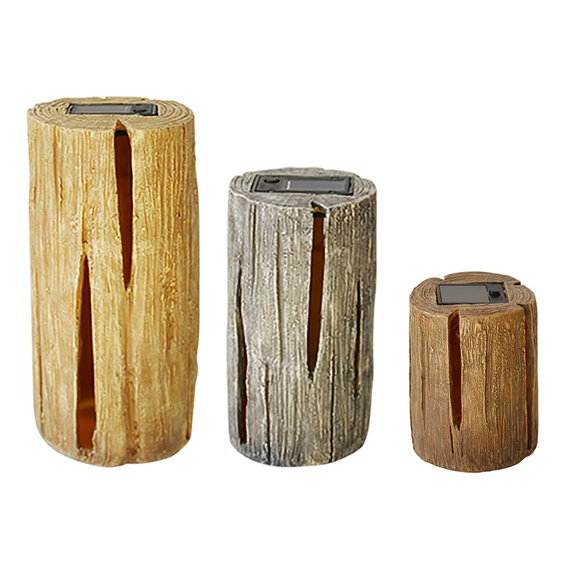 

Lights Outdoor Garden, Flickering Flame Solar Stump Light , Patio Lights Outdoor Waterproof , LED Tree , Tree Stump