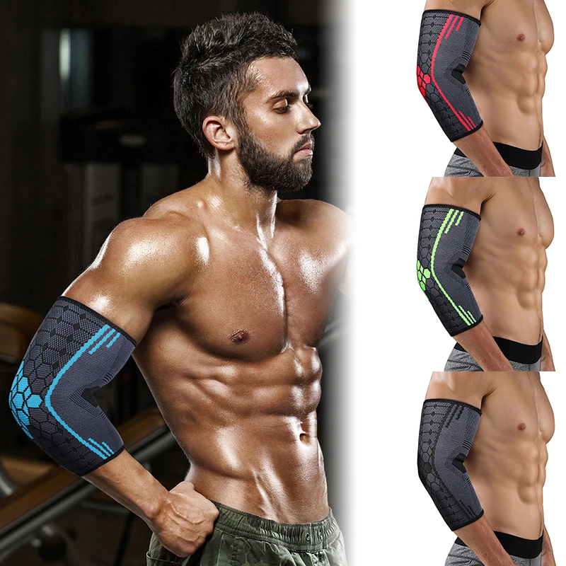 

Elbow Brace Compression Sleeve Breathable Knitted Sports Fitness Arm Brace Cover Breathable Knitted MC889