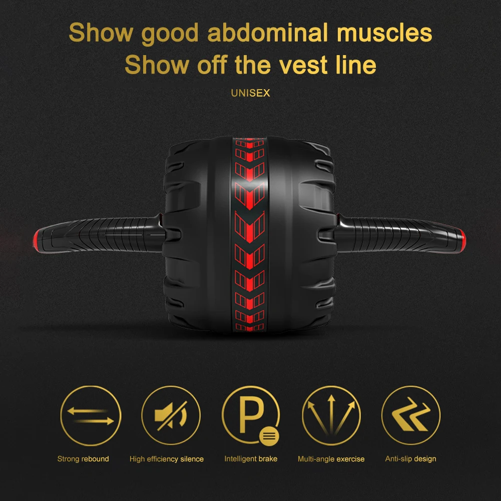 

with Knee Pad Abdominal Muscle Trainer Silent Ab Roller Wheel Fitness Equipment for Men Women for Home Gym Fitness