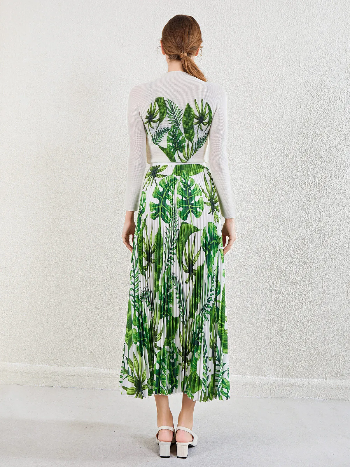 ZJYT 2025 Весенняя элегантная футболка с длинным рукавом цветочным принтом и