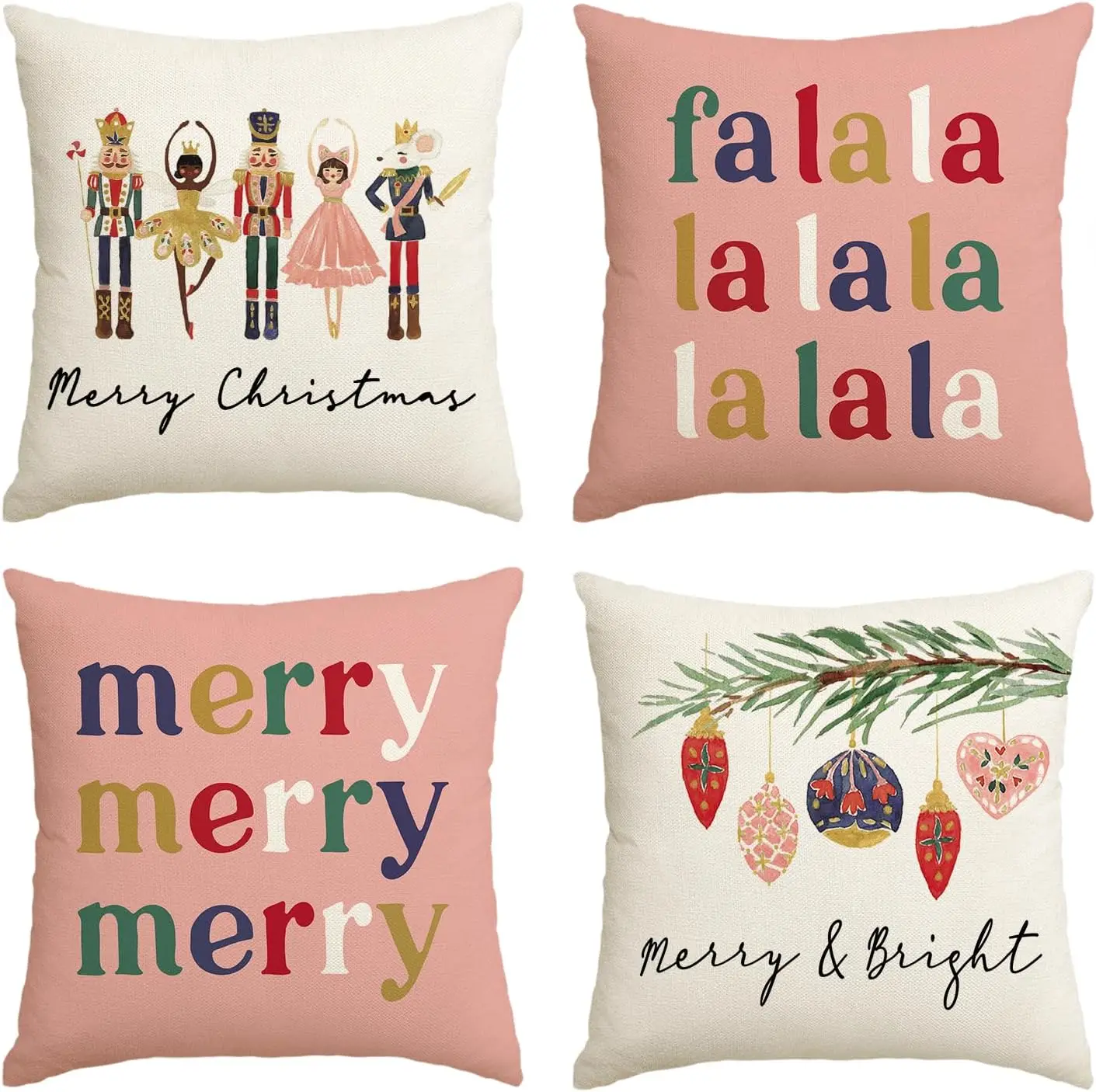 

Наволочка для подушки с надписью «Merry Christmas», 45x45 см