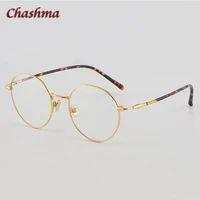 retro pure titanium men round ultra light optical spectacles glasses frame women fashion vintage eyeglass
