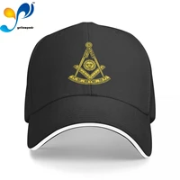 past master masonic emblem trucker cap snapback hat for men baseball mens hats caps for logo