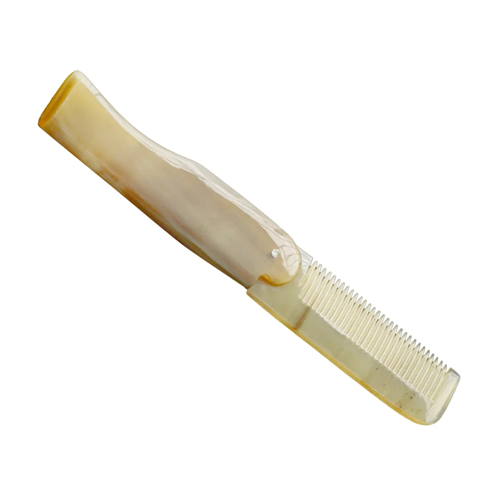 

Comb Hair Beard Pocket Folding Travel Horn Ox Portable Mustache Head Tooth Styling Tool Men Clip Tortoise Office Mini S Wooden