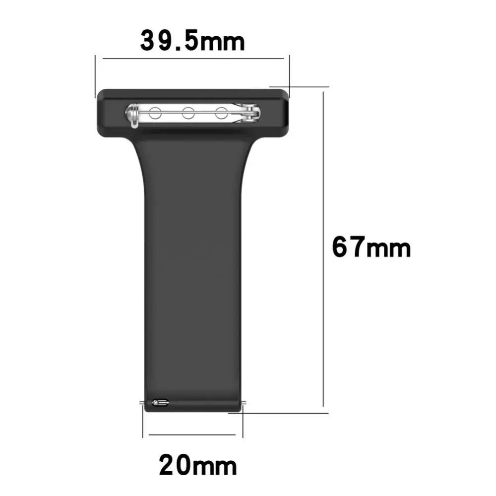 Универсальный силиконовый ремешок 20 мм медсестринский пин умные часы браслет