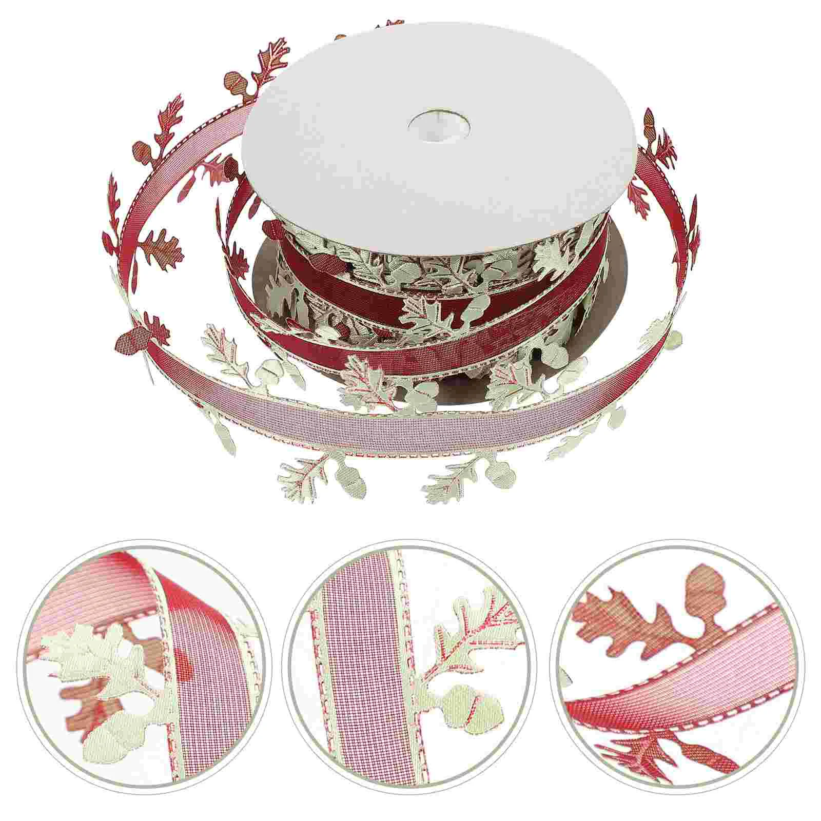 

Ribbon Ribbons Leaf Gift Diy Christmaswrapping Tree Bow Crafts Decorative Hair Glitter Sequin Garland Clip Making Trim Bouquet