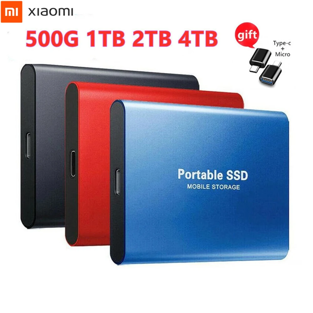 

Computer Portable High Speed Hard Drive M.2 Mobile Solid State Drive For Laptops Desktop Storage Device USB 3.1 TYPE-C XiaomiHDD