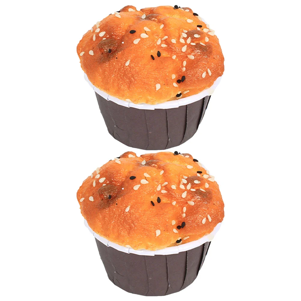 

2 Pcs Simulation Cake Model Shop Accessory Photography Prop Home Decor Delicate Dessert Props Artificial Fake Accessories