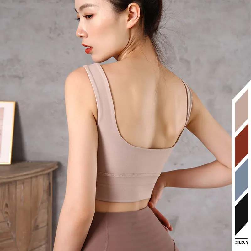 

Women Shockproof Sports Bra Brathable Sports Top Push Up Female Gym Sports Underwear Female Seamless Running Yoga Bra