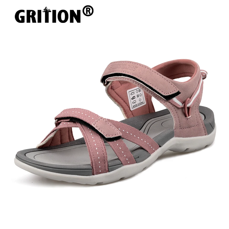 

GRITION Women Sandals Summer Fashion Multiple Colour Sturdy Webbing Seaside Beach Walks Commuting Cool Breathable Sandals 2022