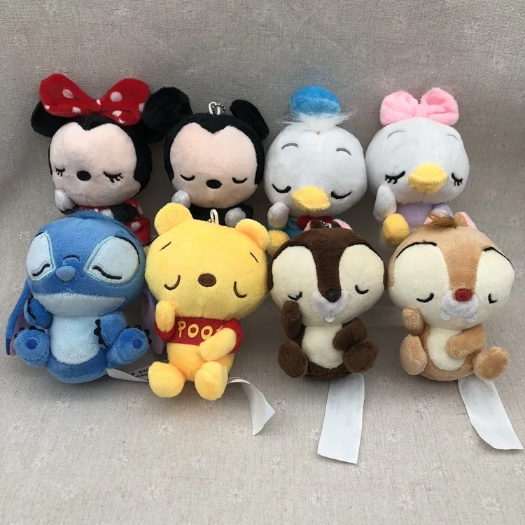 

8 Style Cartoon Disney Doll Toy Character Sleeping Mickey Mouse Minnie Mouse Donald Duck Doll Kids Gift