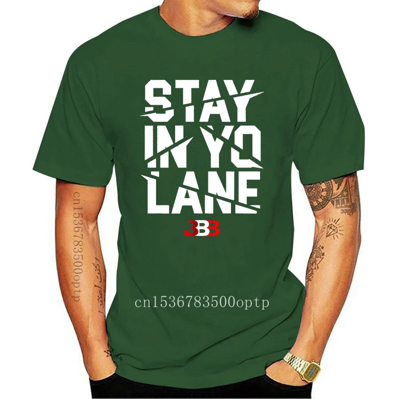Мужская одежда новинка брендовая футболка Bbb Stay In Yo Lane Big Ballers унисекс с коротким