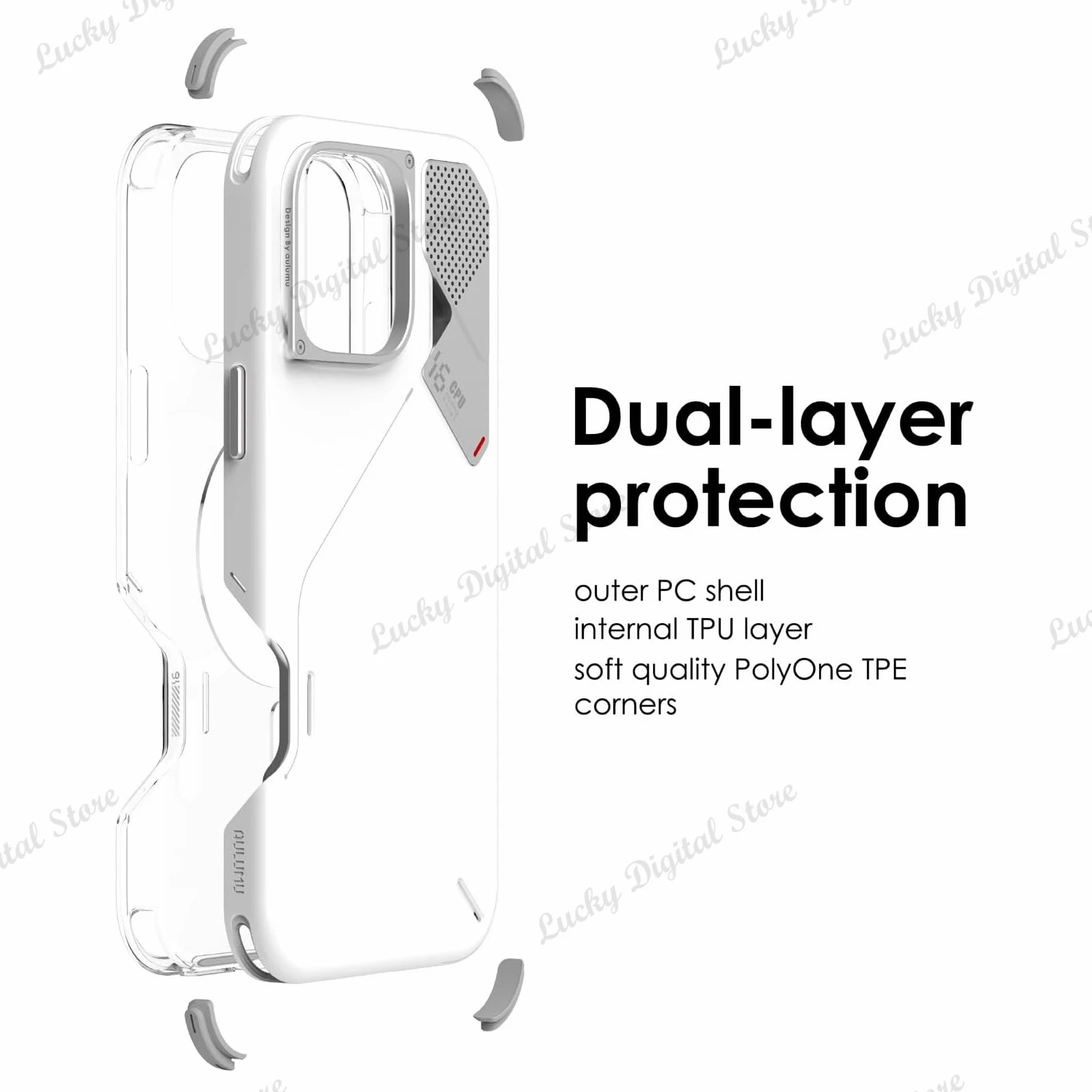 Противоударный чехол Aulumu A16 ультратонкий с настоящим охлаждением алюминиевая