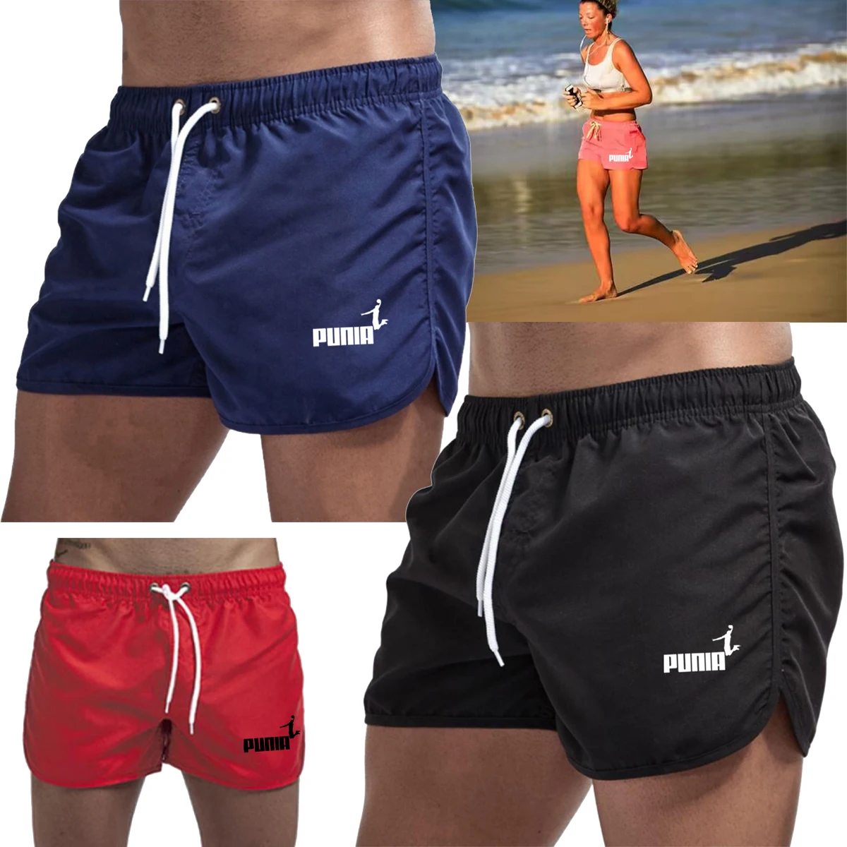 

Мужские купальники, короткие быстросохнущие пляжные шорты, сексуальный купальник, Летние плавки для купания, повседневные брюки, Sunga, для серфинга, волейбола