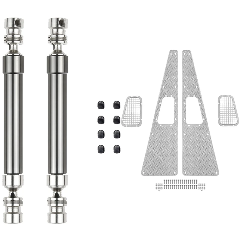 

2 комплекта автозапчастей на радиоуправлении: 1 комплект металлических приводных валов CVD 110-160 мм и 1 комплект металлических Противоскользящ...