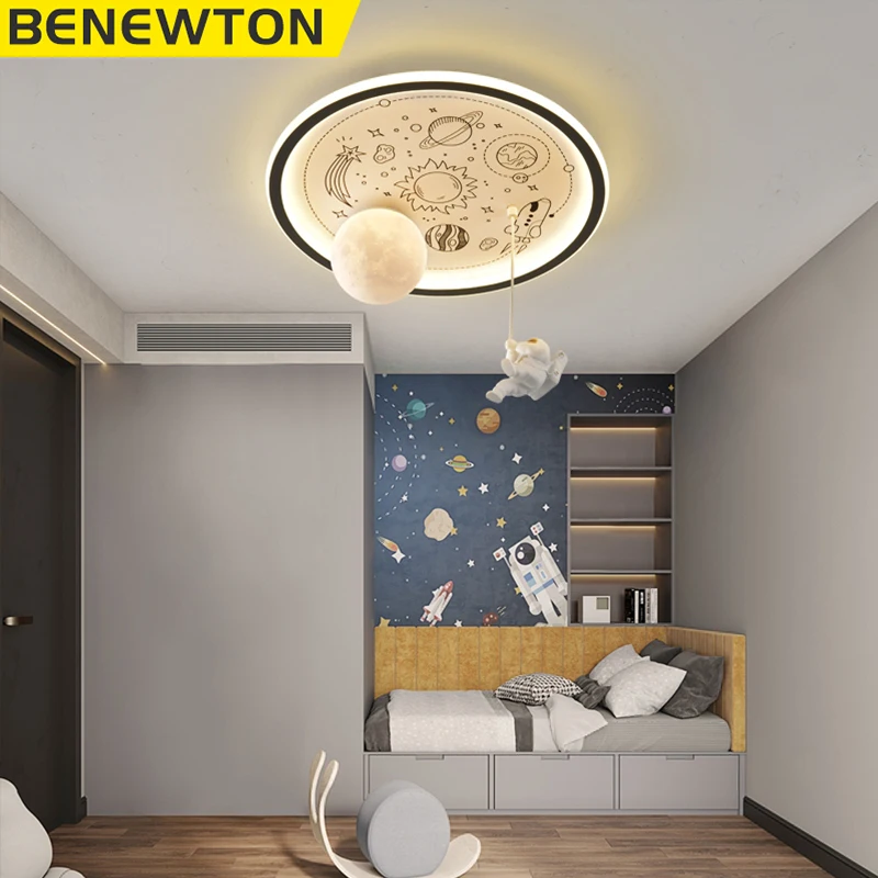 Детская потолочная лампа BENEWTON в виде астронавта для спальни