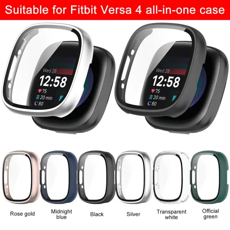 

For Fitbit Versa4/sense2 Shell Film Integrated Protective Case TPU Soft Rubber Watch Protector Cover Smart Watch Accessories
