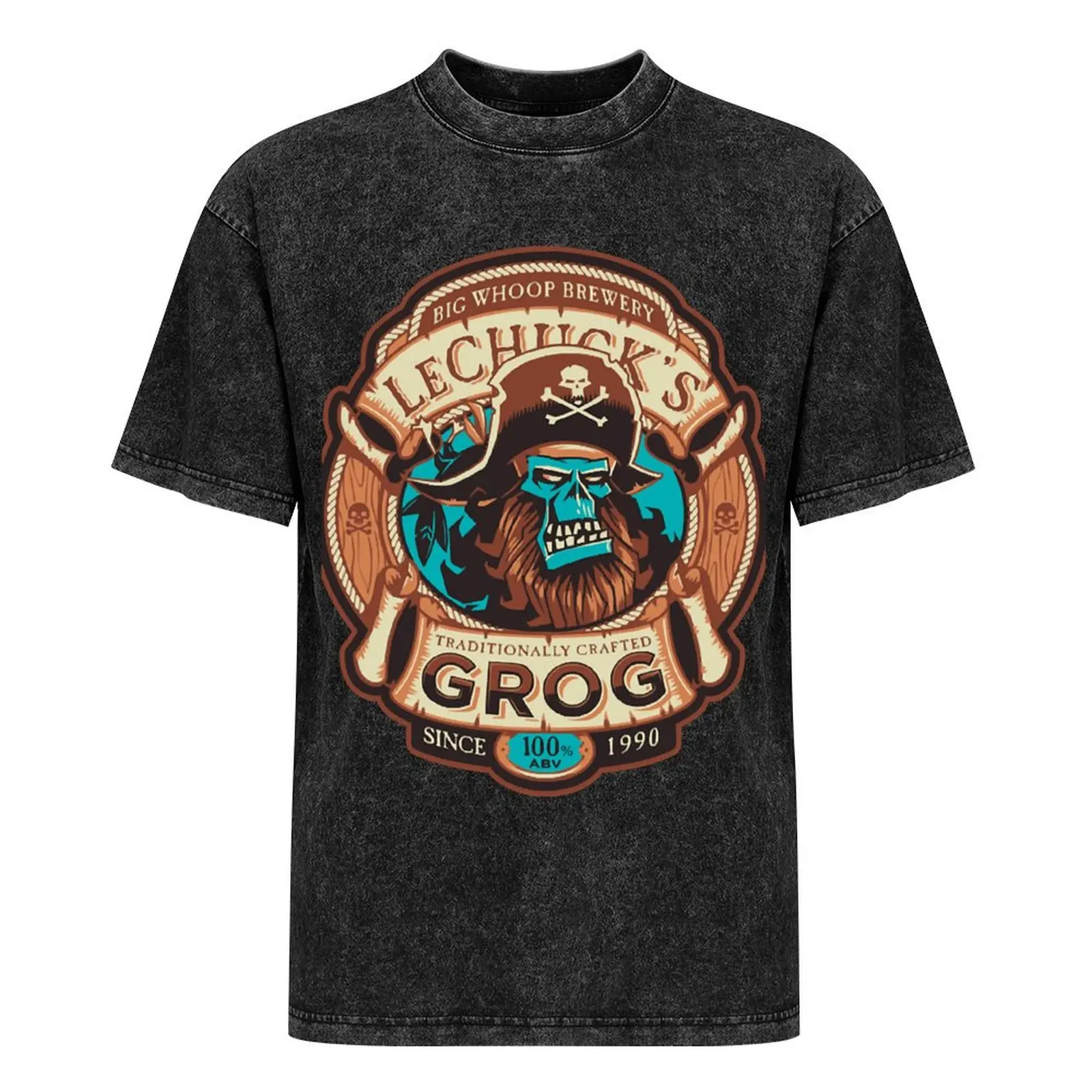 Футболка Ghost Pirate Grog рубашка в стиле аниме эстетичная одежда футболки для мужчин