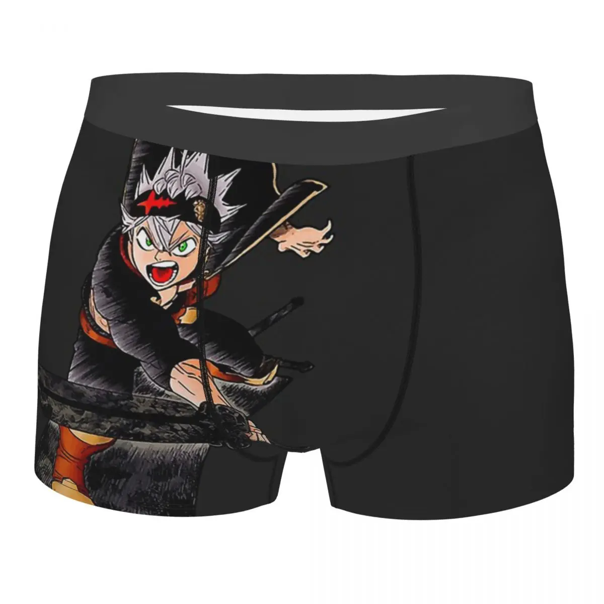 

Asta Black Back Black Clover Asta Anime Underpants Breathbale Panties Male Underwear Sexy Shorts Boxer Briefs