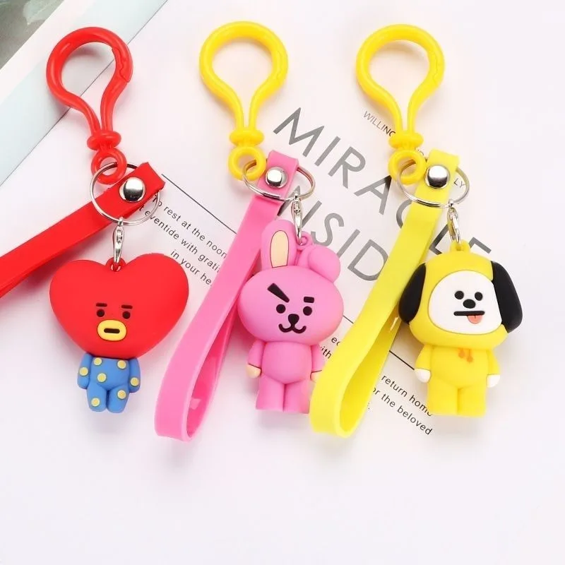 Фото Аниме Bt21 7 см Kpop мини-фигурка куклы украшения брелок Kawaii TATA CHIMMY креативные настольные аксессуары праздничные подарки №2