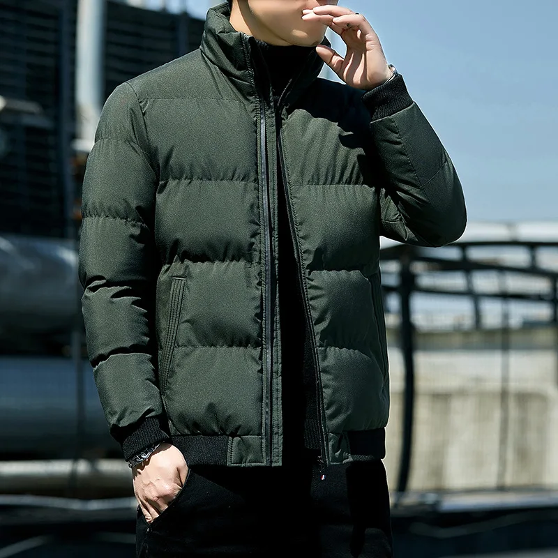 Winter Casual Men's Parkas Plus Size Stand Collar Cotton-padded Jacket Parkas 2022 Down Jacket for Men