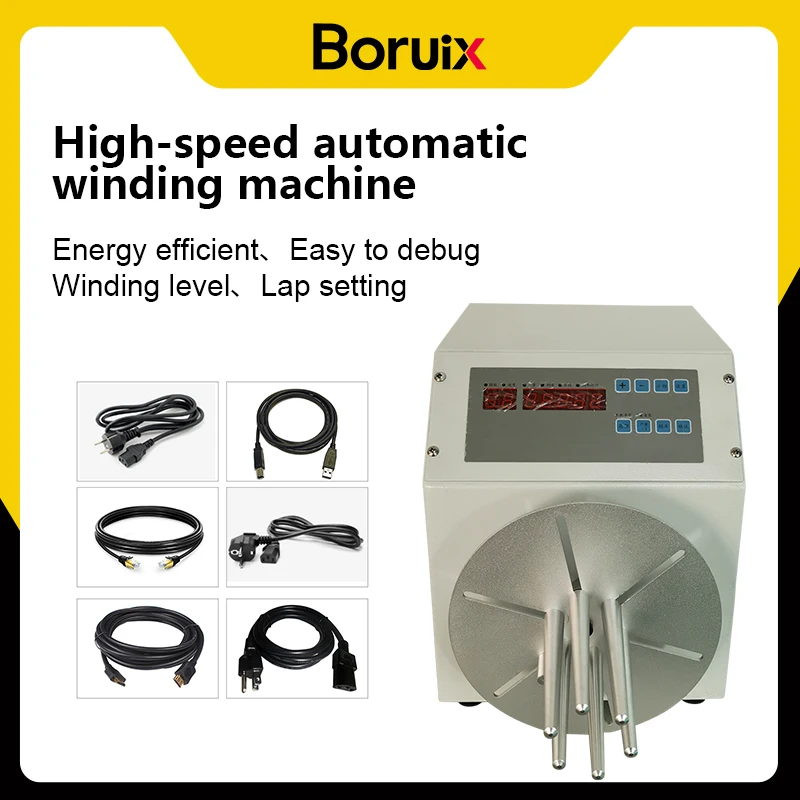 

USB Semi-automatic Winding Machine, 400W Wire Diameter 0-10mm, Wire Length Less Than 30m Power Cord Round Tape Winding Machine