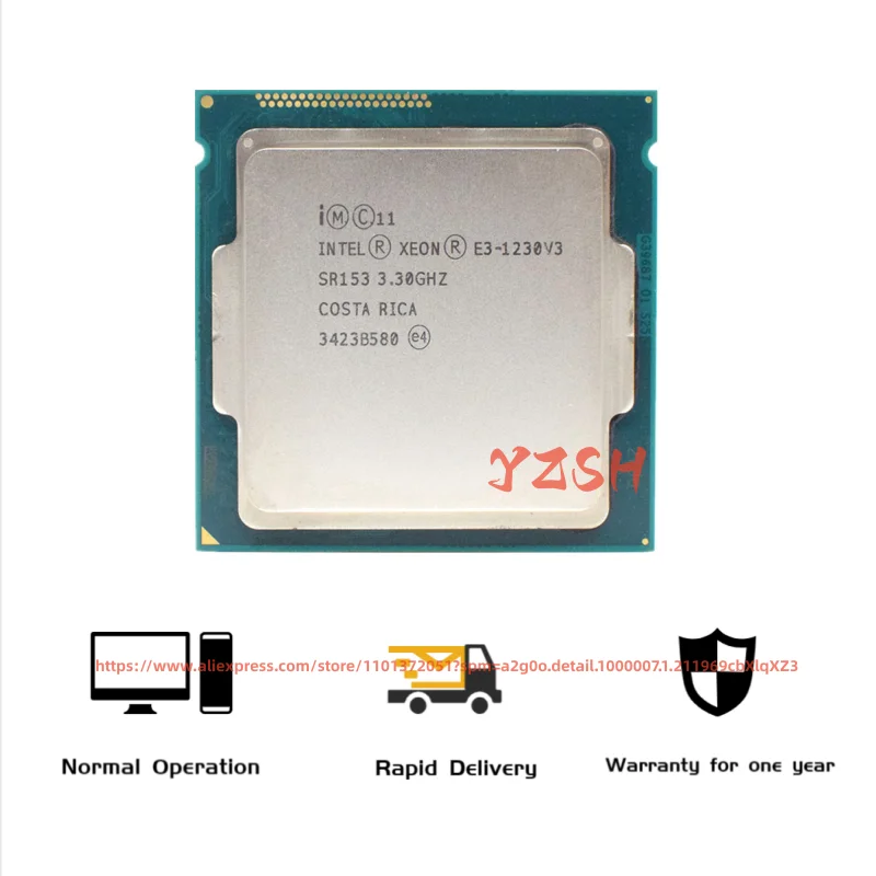 

Intel Xeon E3-1230 v3 E3 1230 v3 E3 1230v3 3.3 GHz Quad-Core Eight-Thread CPU Processor 8M 80W LGA 1150