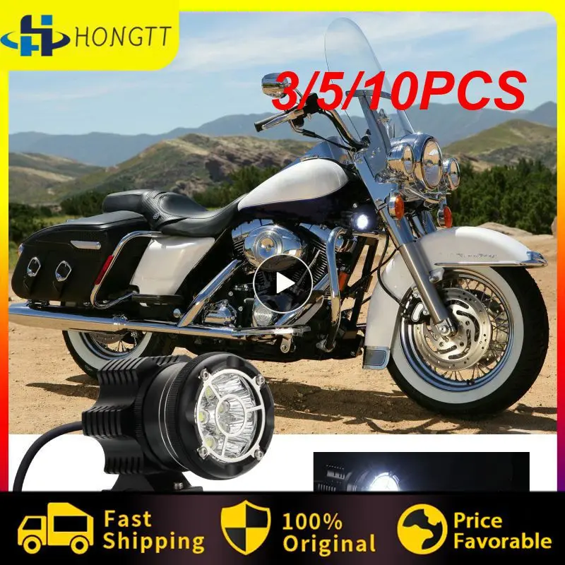 

3/5/10PCS Waterproof Led Motos Spotlight 3 Modes Fog Spot Motos Bulb Durable Motorbike Headlight Universal Car Accessories