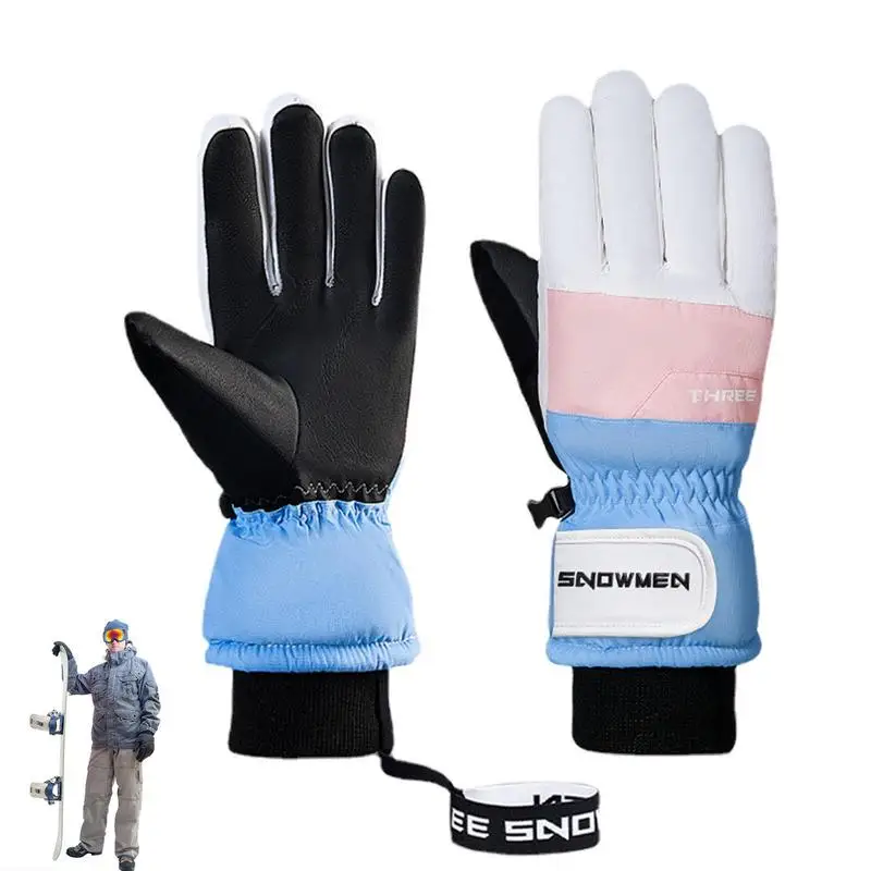 

Ski Winter Gloves Winter Waterproof Warm Touchscreen Snow Gloves Five-Finger Design Winter Snow Gloves For Men And Women