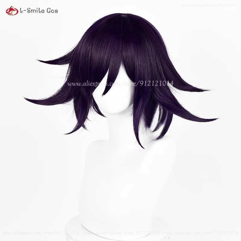 Аниме Кочи Ома Косплей Парик 35 см Короткие Фиолетовые Черные Парики Термостойкие