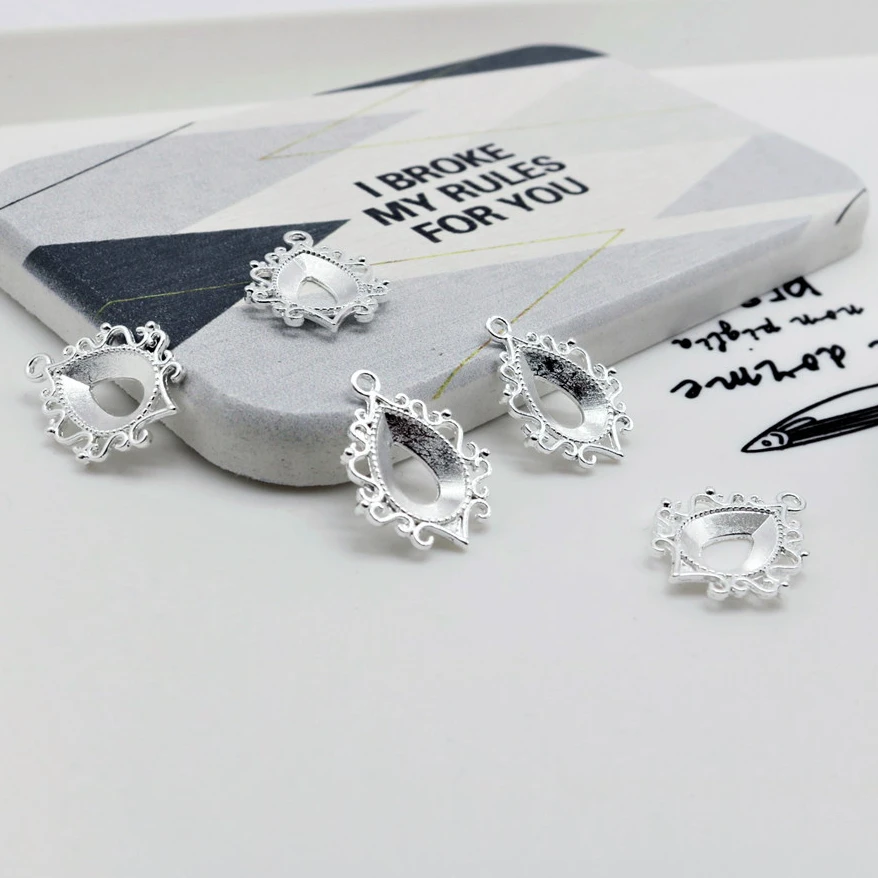 Alloy Plated Single Drop Hanging Pendant Accessories 10Pcs/Bag DIY Necklace Bracelet For Lace Jewelry Simplicity Making Supplies