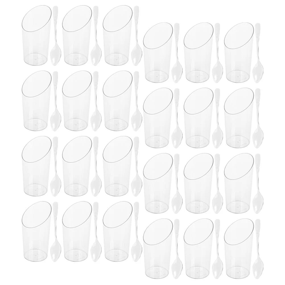 24 комплекта десертных чашек бытовые квадратные чашки для хранения пудинга