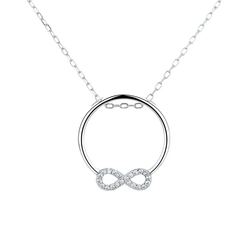 

S925 Silver Necklace Women's Version with Diamonds Fashion Small Fresh Bow Necklace Cute Girly Heart Short Collarbone Chain