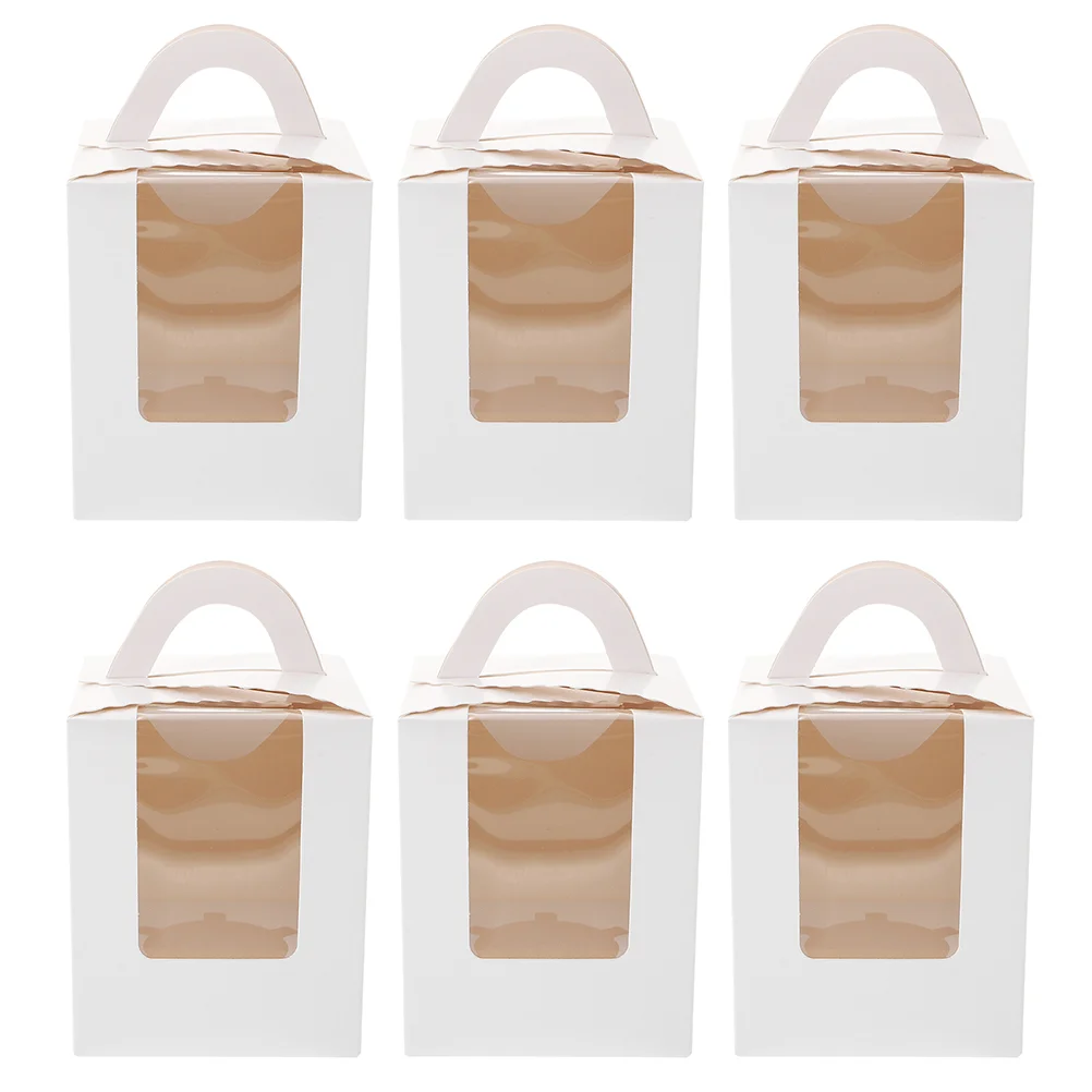 

1 Set of Creative Cake Box Cupcake Wrapping Box Cookies Storage Box for Bakeshop