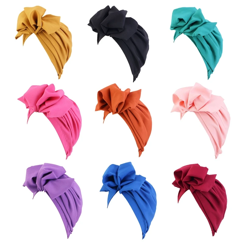 

Turban for Head Wraps for Girl 5-12Y French for Head Scarf Fashion for Head Cap Travel Beach Hats Fashion Muslim Turban